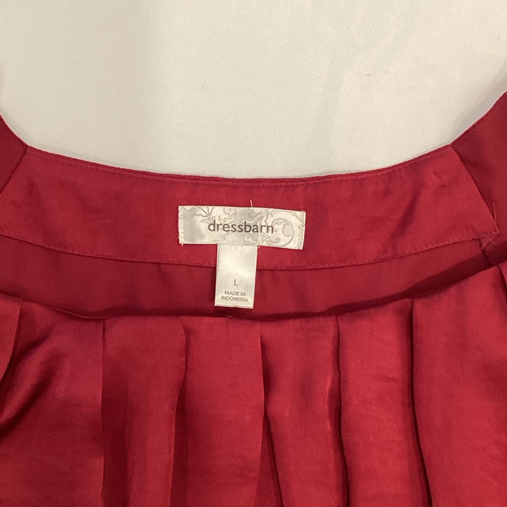 Dress Barn Deep Red Cap Sleeve Blouse - Picture 3 of 3